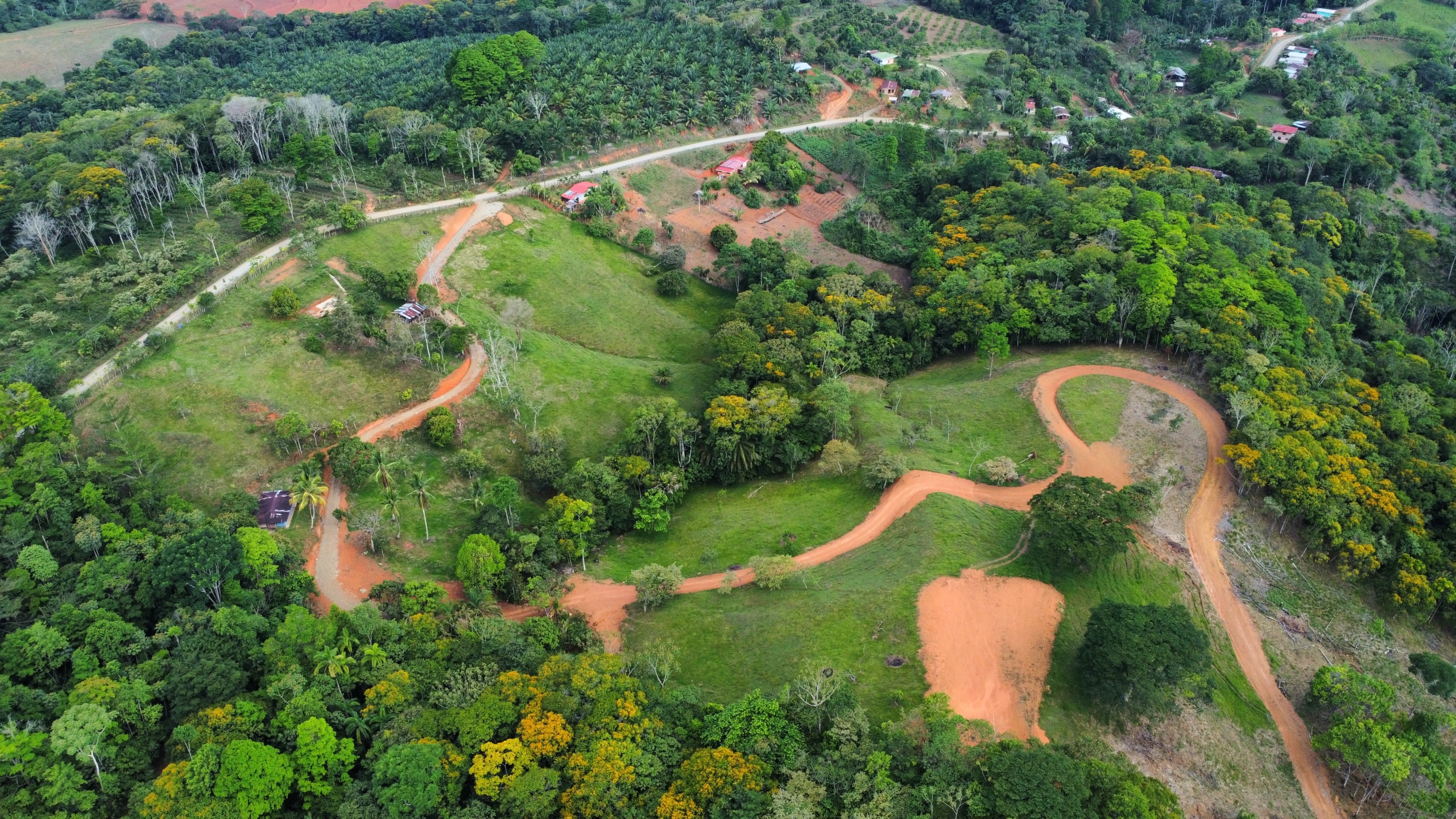 drone photo of Costa Rica land
